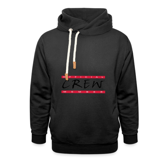 Unisex Schalkragen Hoodie - Schwarz