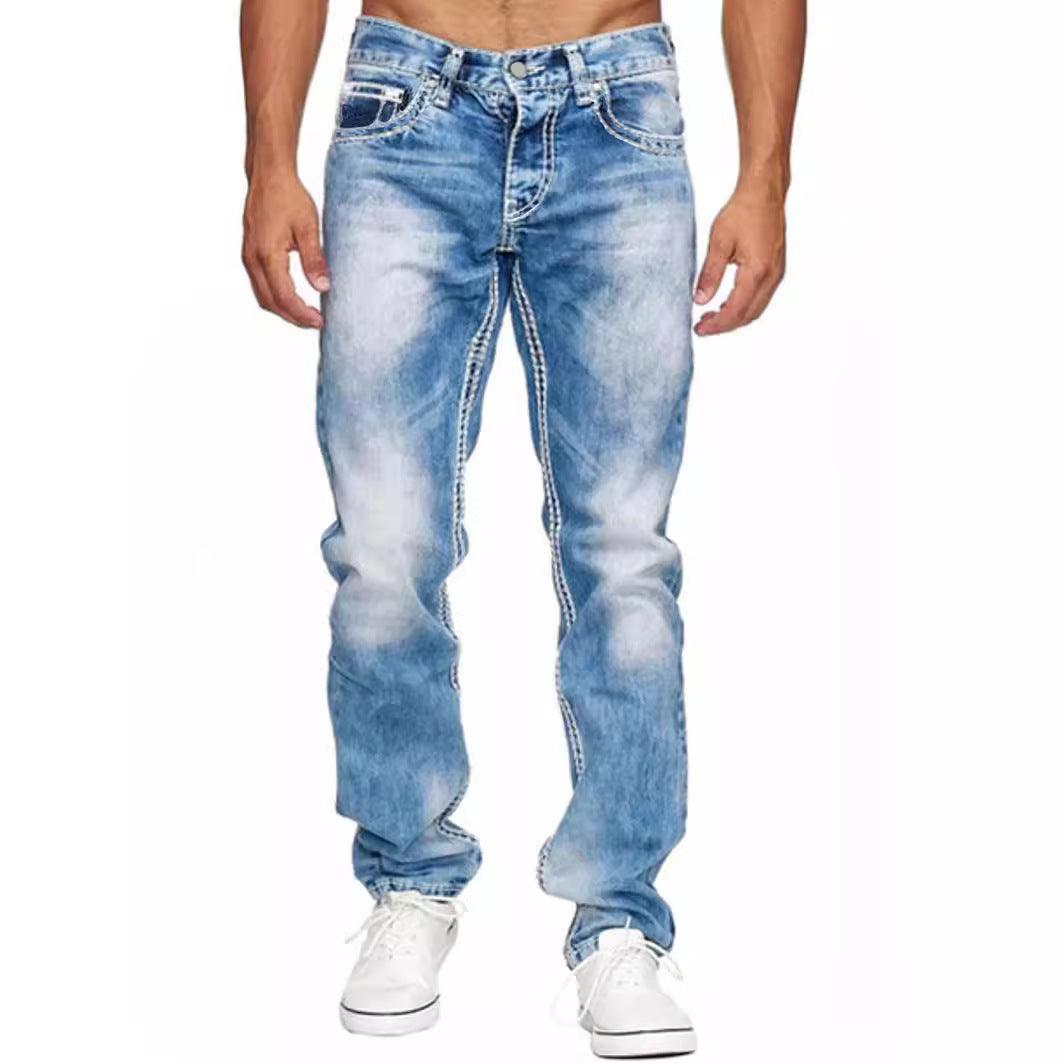 European And American Straight Men's Jeans