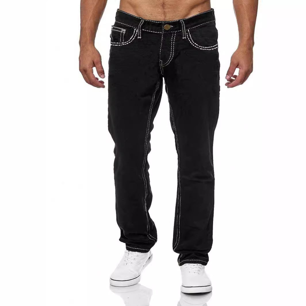 European And American Straight Men's Jeans