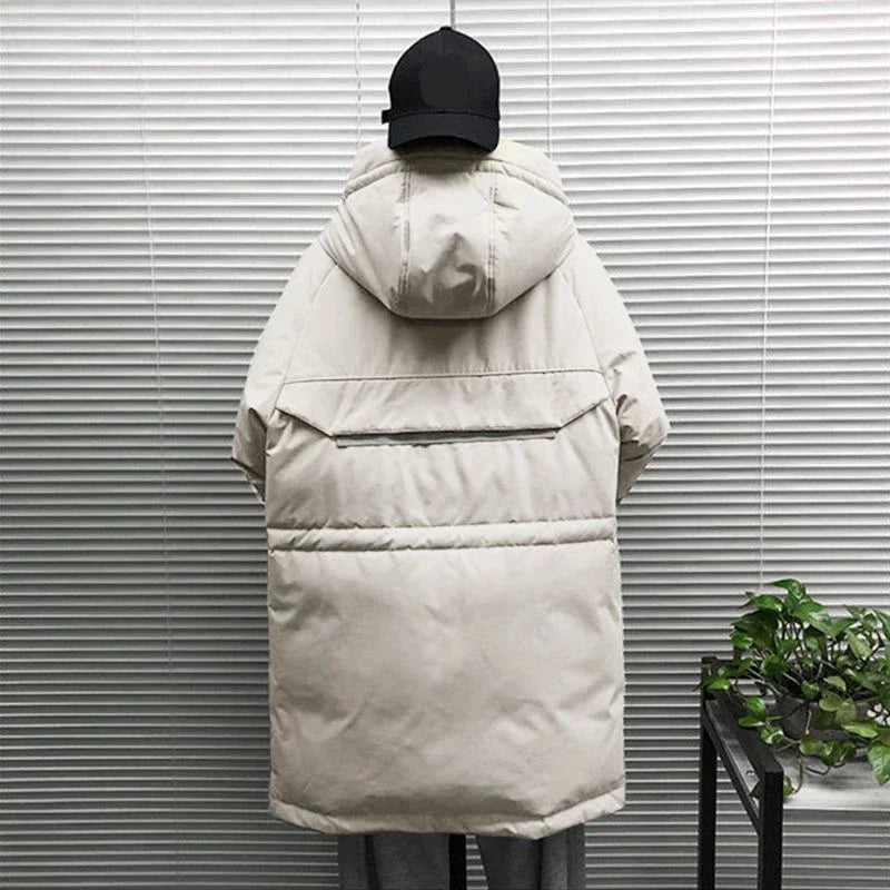 2023 Winter Oversize Parka: Urban Cityboy Style, warm padded, casual high-street men's coat.