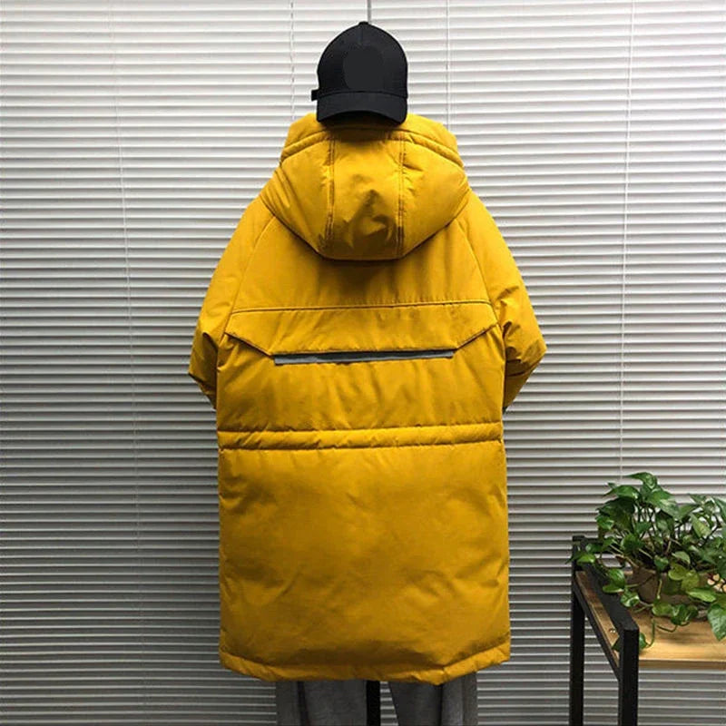 2023 Winter Oversize Parka: Urban Cityboy Style, warm padded, casual high-street men's coat.