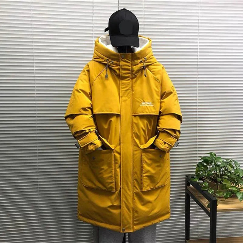 2023 Winter Oversize Parka: Urban Cityboy Style, warm padded, casual high-street men's coat.