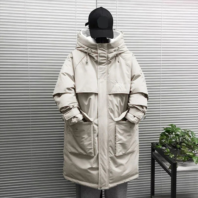 2023 Winter Oversize Parka: Urban Cityboy Style, warm padded, casual high-street men's coat.